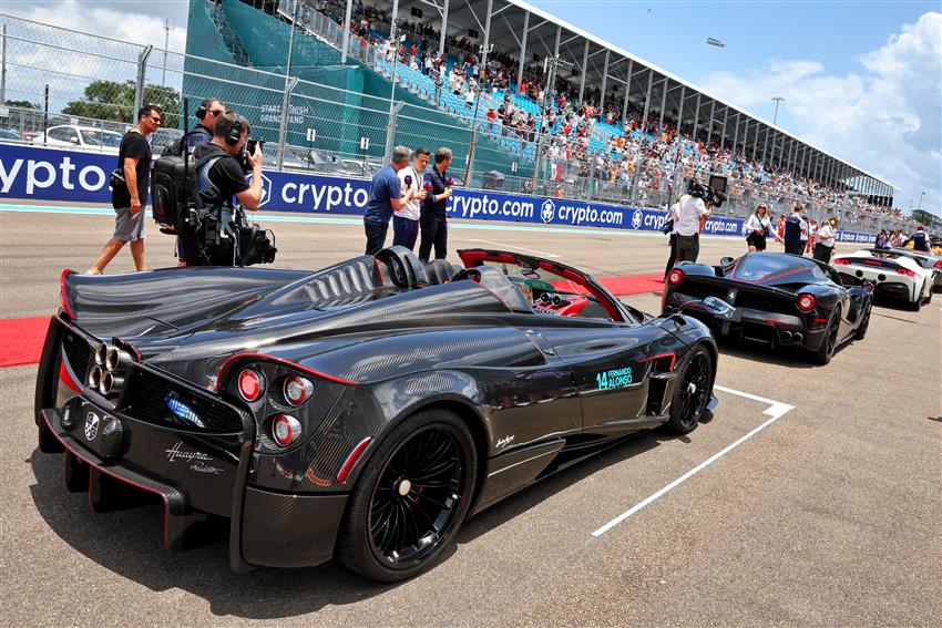 Sports cars on Miami race track